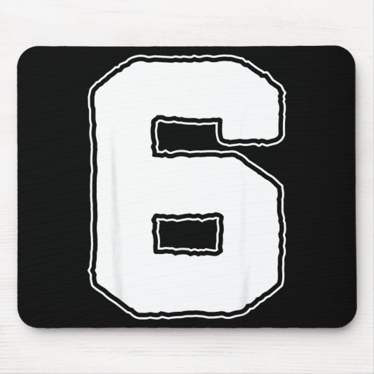 Number 6 6th Birthday Boy Kids Six Year Old Happy Mousepad (Vorne)