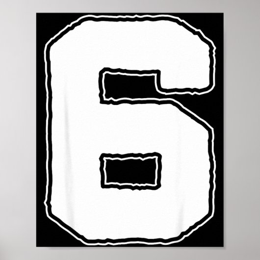 Number 6 6th Birthday Boy Kids Six Year Old Happy  Poster (Vorne)