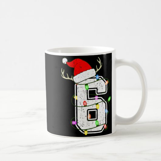 Number 6 6th Birthday Boy Six Christmas Happy Birt Kaffeetasse (Rechts)