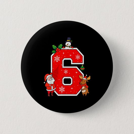 Number 6 7 Meme 67 Couple Pajamas Christmas Matchi Button (Vorderseite)