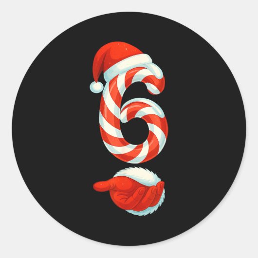 Number 6 7 Meme 67 Couple Pajamas Christmas Matchi Runder Aufkleber (Vorderseite)