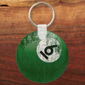 NUMBER 6 BILLIARDS BALL - ERODED STYLE SCHLÜSSELANHÄNGER (Vorderseite)