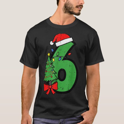 Number 6 Christmas 6 7 Matching 67 Meme Men Women T-Shirt (Vorderseite)