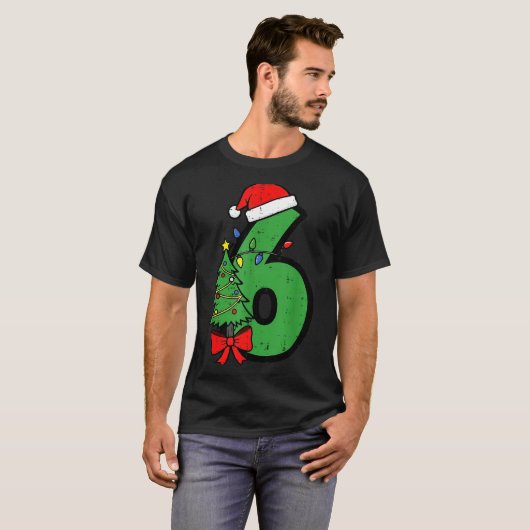 Number 6 Christmas 6 7 Matching 67 Meme Men Women T-Shirt (Vorne ganz)