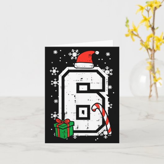 Number 6 Christmas 6 7 Xmas Matching 67 Meme Men W Karte (Gelbe Blume)