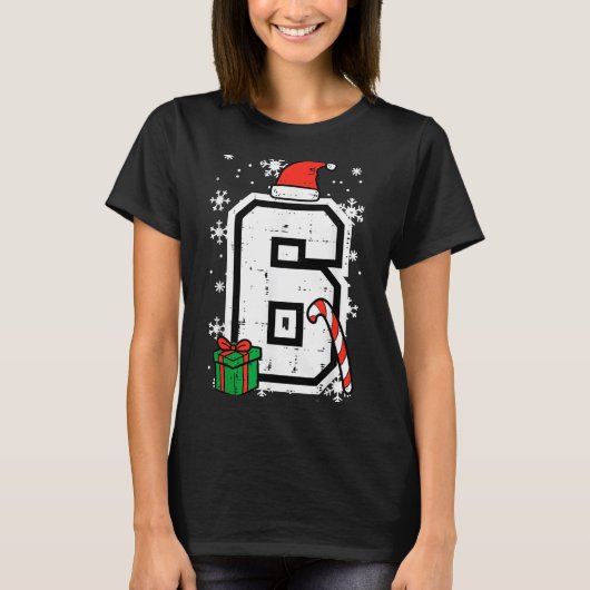Number 6 Christmas 6 7 Xmas Matching 67 Meme Men W T-Shirt (Vorderseite)