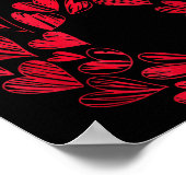 Number 6 - Cute Six Seven Hearts Matching 67 Valen Poster (Ecke)