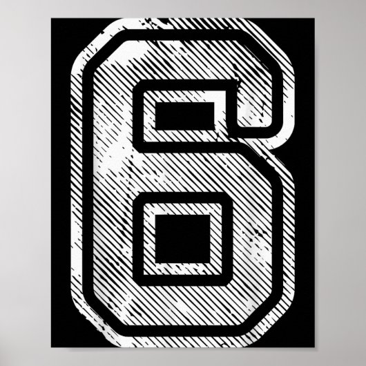 Number 6 Funny Matching 67 Meme Halloween 6th Birt Poster (Vorne)