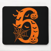 Number 6 Funny Meme Saying 6 7 Six Seven Halloween Mousepad (Vorne)