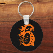 Number 6 Funny Meme Saying 6 7 Six Seven Halloween Schlüsselanhänger (Vorderseite)