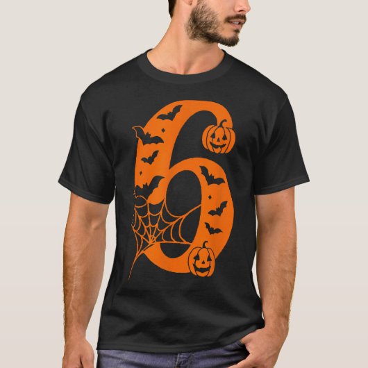 Number 6 Funny Meme Saying 6 7 Six Seven Halloween T-Shirt (Vorderseite)