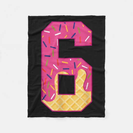 Number 6 Ice Cream Drip 67 Meme Couple Halloween C Fleecedecke (Vorderseite)