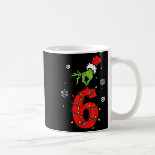 Number 6 Matching 67 Meme 6 7 Christmas Boys Youth Kaffeetasse (Rechts)