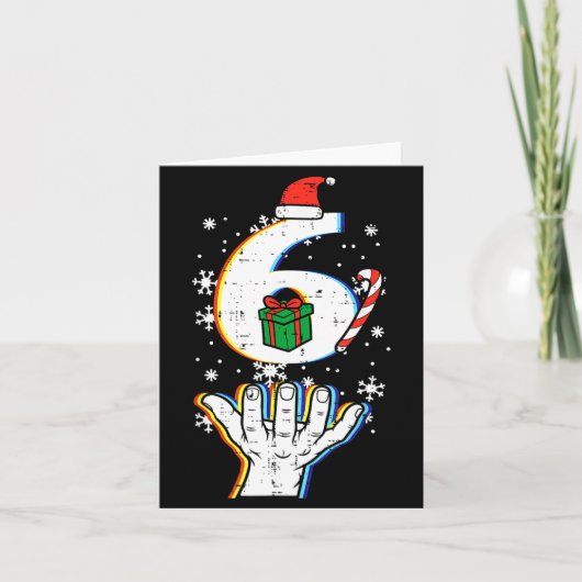 Number 6 Matching 67 Meme Christmas 6 7 Xmas Men W Karte (Vorderseite)