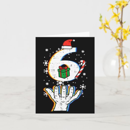 Number 6 Matching 67 Meme Christmas 6 7 Xmas Men W Karte (Gelbe Blume)