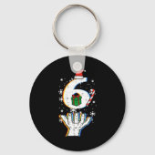 Number 6 Matching 67 Meme Christmas 6 7 Xmas Men W Schlüsselanhänger (Vorderseite)