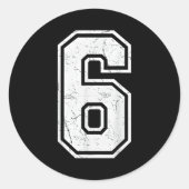 Number 6 Matching 67 Meme Costume Men Women Kids Runder Aufkleber (Vorderseite)