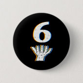 Number 6 Matching 67 Meme Halloween Costume Men Wo Button (Vorderseite)