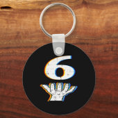Number 6 Matching 67 Meme Halloween Costume Men Wo Schlüsselanhänger (Vorderseite)