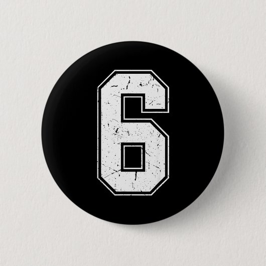 Number 6 Matching Costume 67 Meme Costume Distress Button (Vorderseite)