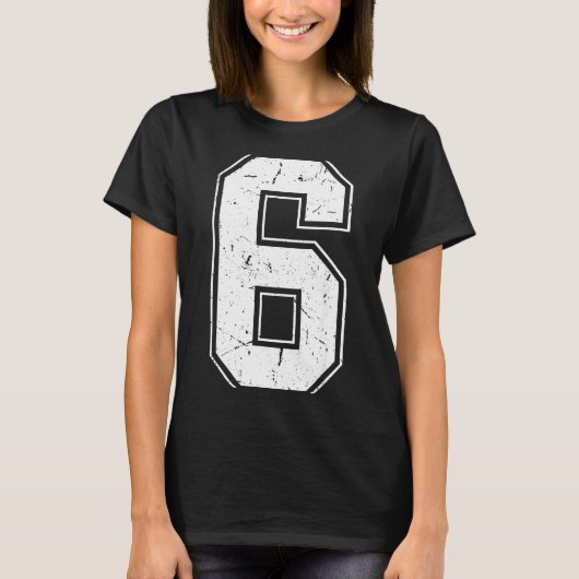 Number 6 Matching Costume 67 Meme Costume Distress T-Shirt (Vorderseite)