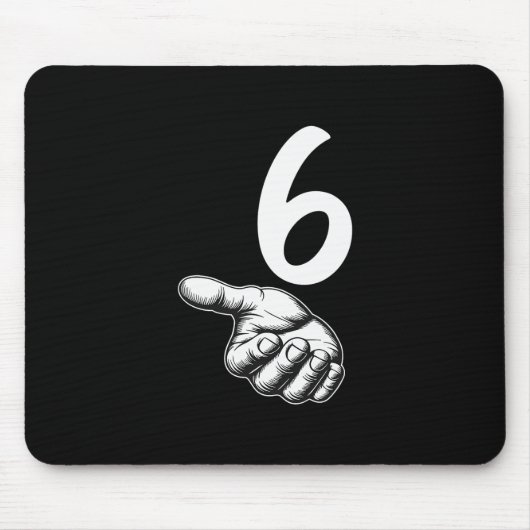 Number 6 Matching Duo 67 Meme Gen Alpha Slang Hall Mousepad (Vorne)
