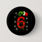 Number 6 Matching Six Seven Meme Christmas Boys Yo Button (Vorderseite)