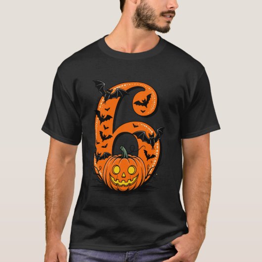 Number 6 Six Funny Halloween Meme Matching Couples T-Shirt (Vorderseite)