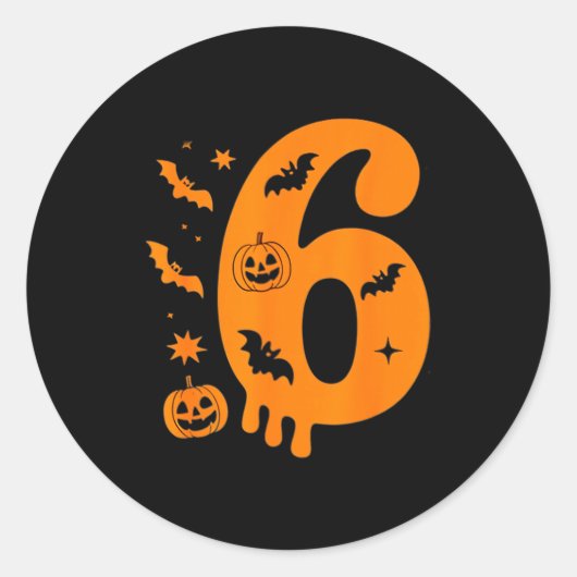 Number 6 Six Seven 6 7 Meme Funny Design Couples H Runder Aufkleber (Vorderseite)