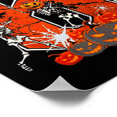 Number 6 Six Seven Meme 6 7 Halloween Dancing Skel Poster (Ecke)