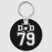 Number 79 Custom Proud Hockey Dad Personalized For Schlüsselanhänger (Vorderseite)