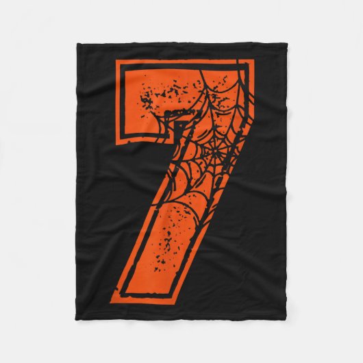 Number 7 67 Meme Halloween Pumpkin Costume Matchin Fleecedecke (Vorderseite)
