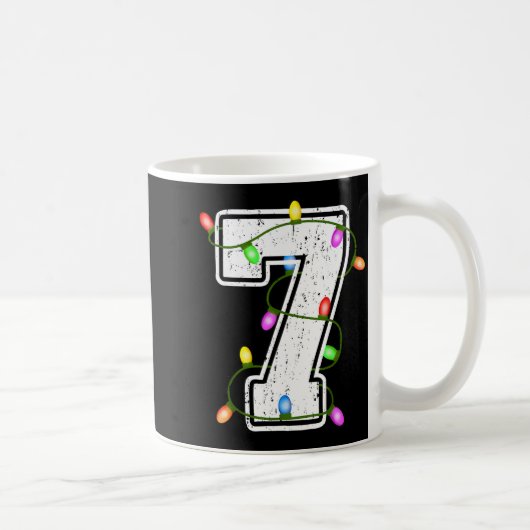 Number 7 7th Birthday Boy Christmas Happy Birthday Kaffeetasse (Rechts)