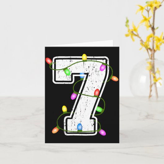 Number 7 7th Birthday Boy Christmas Happy Birthday Karte (Gelbe Blume)