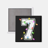 Number 7 7th Birthday Boy Christmas Happy Birthday Magnet (Vorderseite/Rückseite)