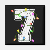 Number 7 7th Birthday Boy Christmas Happy Birthday Magnet (Vorne)