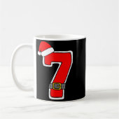 Number 7 7th Birthday Christmas Santa Hat Happy Bi Kaffeetasse (Links)