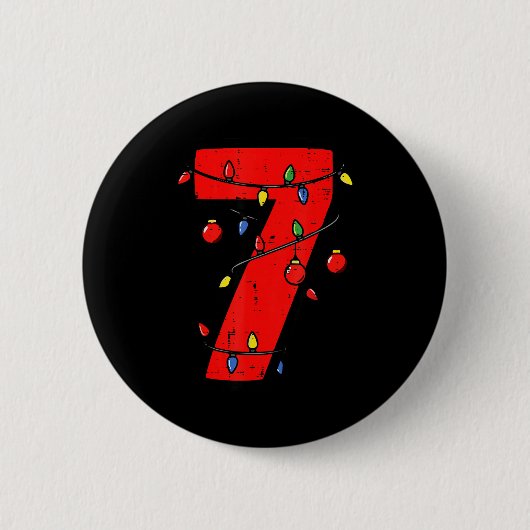 Number 7 Christmas 6 7 Matching 67 Meme Men Women Button (Vorderseite)