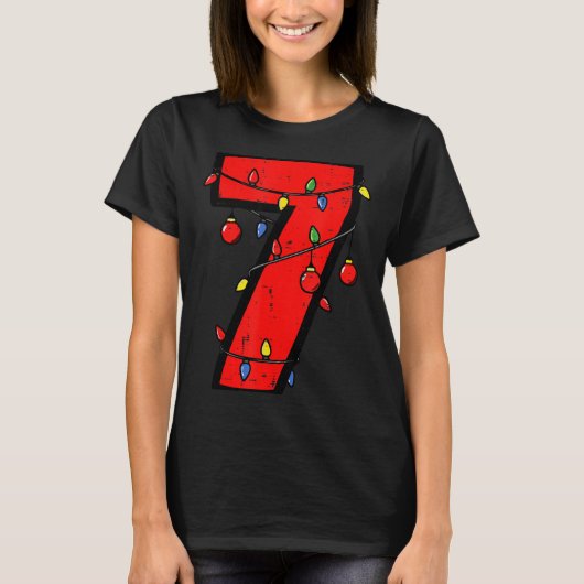 Number 7 Christmas 6 7 Matching 67 Meme Men Women T-Shirt (Vorderseite)