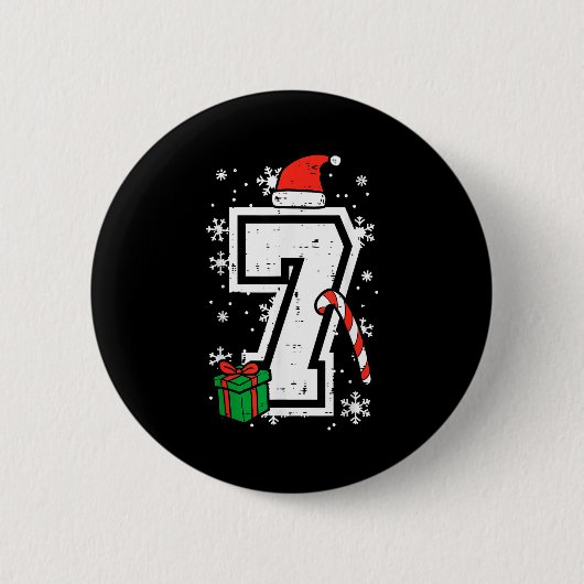 Number 7 Christmas 6 7 Xmas Matching 67 Meme Men W Button (Vorderseite)