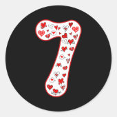 Number 7 Couple Costume Duo 67 Meme Six Seven Vale Runder Aufkleber (Vorderseite)