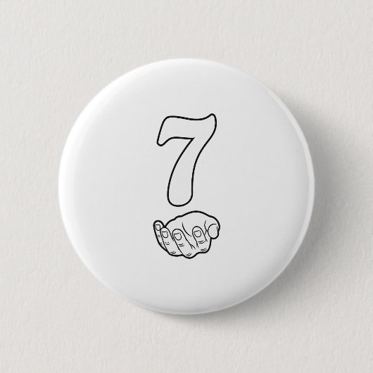 Number 7 Funny 67 Six Seven Meme Hands Couple Matc Button (Vorderseite)