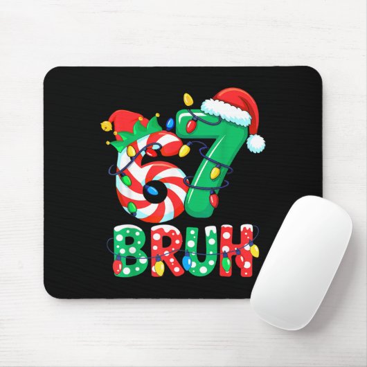 Number 7 Funny Meme Saying 6 7 Six Seven Christmas Mousepad (Mit Mouse)