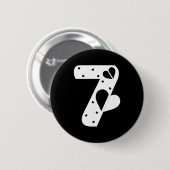 Number 7 Hearts Love 67 Couple Matching Christmas Button (Vorne & Hinten)