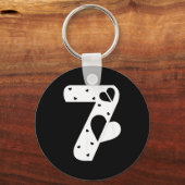 Number 7 Hearts Love 67 Couple Matching Christmas Schlüsselanhänger (Vorderseite)