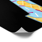 Number 7 Ice Cream Drip 67 Meme Couple Halloween C Poster (Ecke)