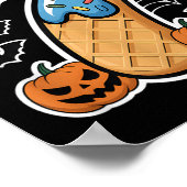 Number 7 Ice Cream Seven Halloween Pumpkin Men Wom Poster (Ecke)