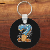 Number 7 Ice Cream Seven Halloween Pumpkin Men Wom Schlüsselanhänger (Vorderseite)