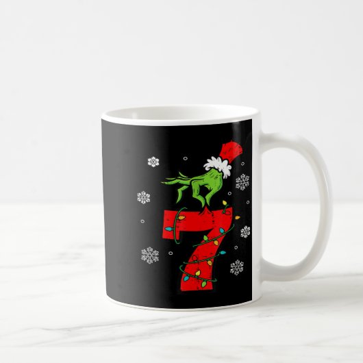 Number 7 Matching 67 Meme 6 7 Christmas Boys Youth Kaffeetasse (Rechts)