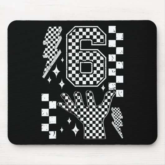 Number 7 Matching 67 Meme Checkered Costume Kids  Mousepad (Vorne)
